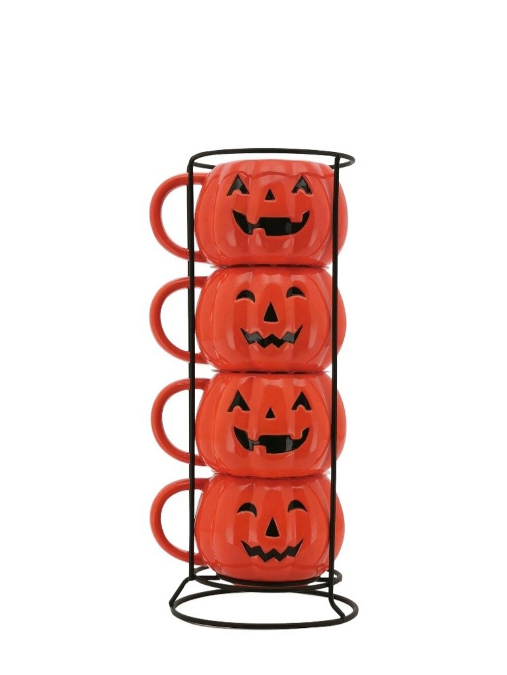 Pumpkin Mug Stack Set of 4 - Orange
